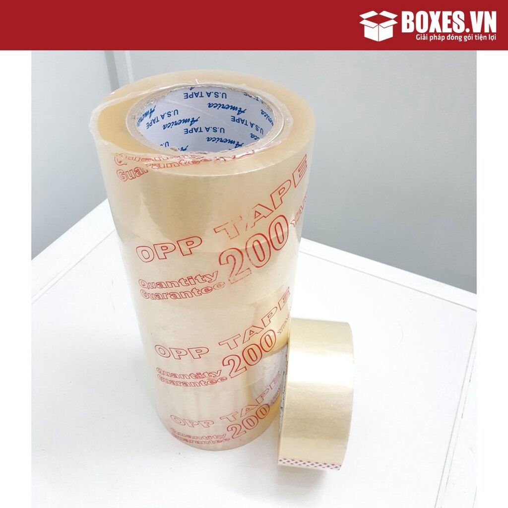 Băng keo trong /đục 200y (1.6kg/cây)