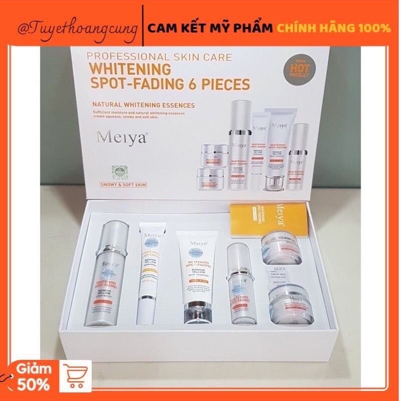 Bộ mỹ phẩm meiya cam 6in1, chuyên làm mờ nám, tàn nhang và dưỡng trắng da cao cấp
