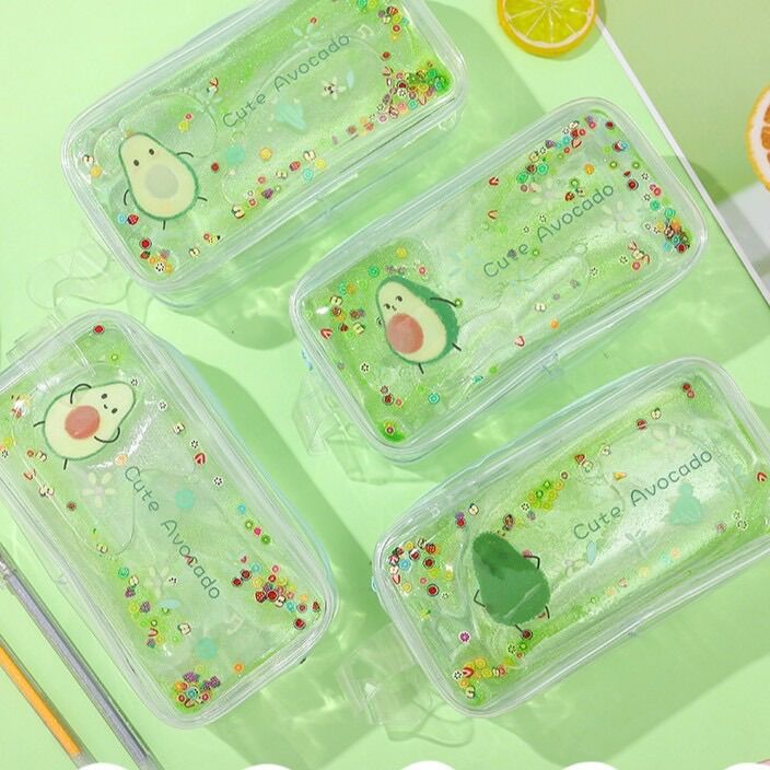 Hộp Bút Trong Suốt Hình Quả Bơ Trái Đào Cỡ Lớn Xinh Xắn Kim Tuyến Lấp Lánh Túi Đựng Đa Năng Túi Đựng Bút Dễ Thương Mẫu Mới CHIPCHIPGIADUNG Hop Dung But Da Nang Co Lon De Thuong Hop But Tre Em Hoc Sinh Chipchipgiadung