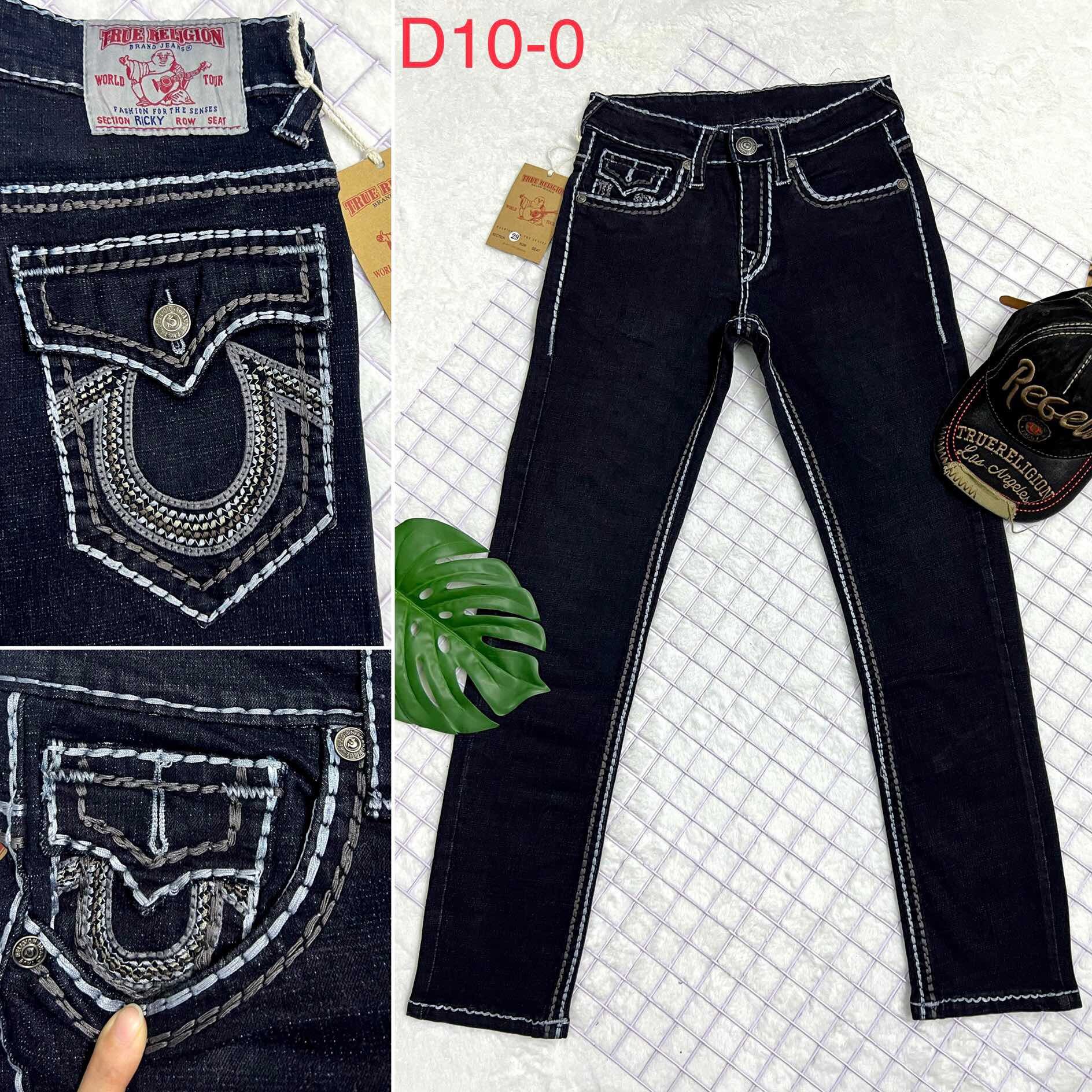 Quần jeans nam nắp túi chỉ nổi