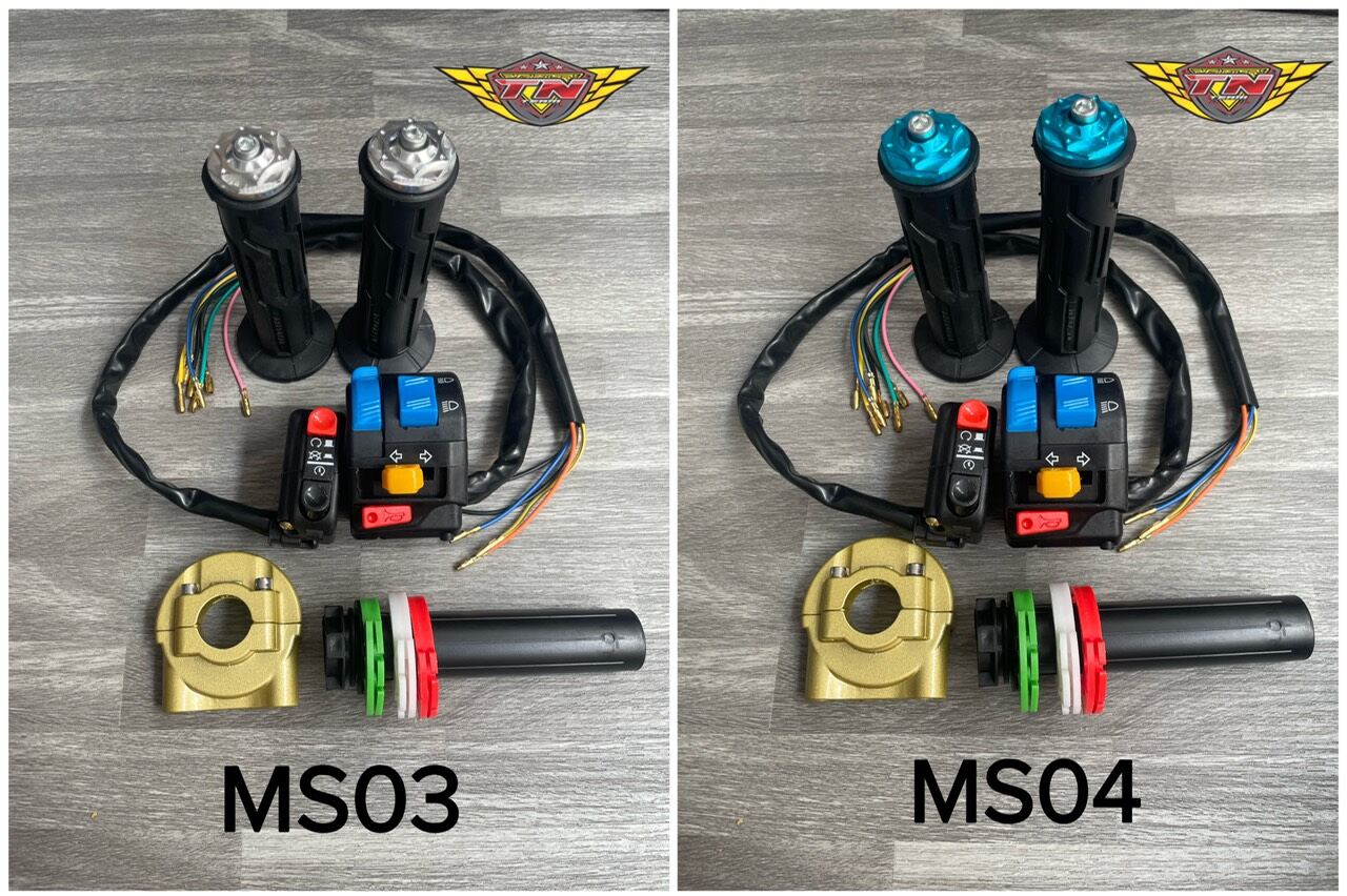 Combo cùm công tắc Fz + Domino bao tay Daytona Ý