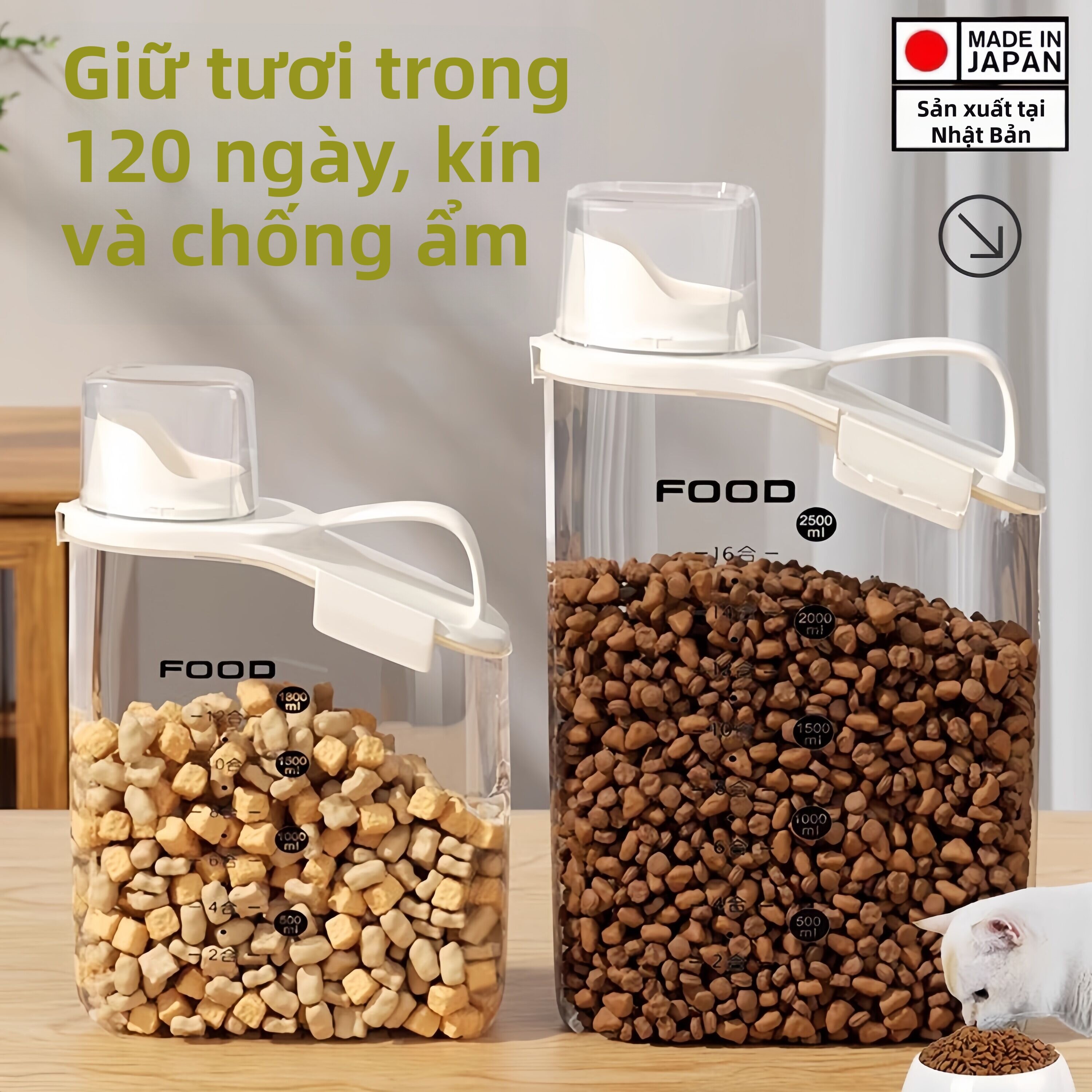 Moisture-Proof Cat Food Storage Bin Giá 352,000 Đồng*Miễn phí vận chuyển
