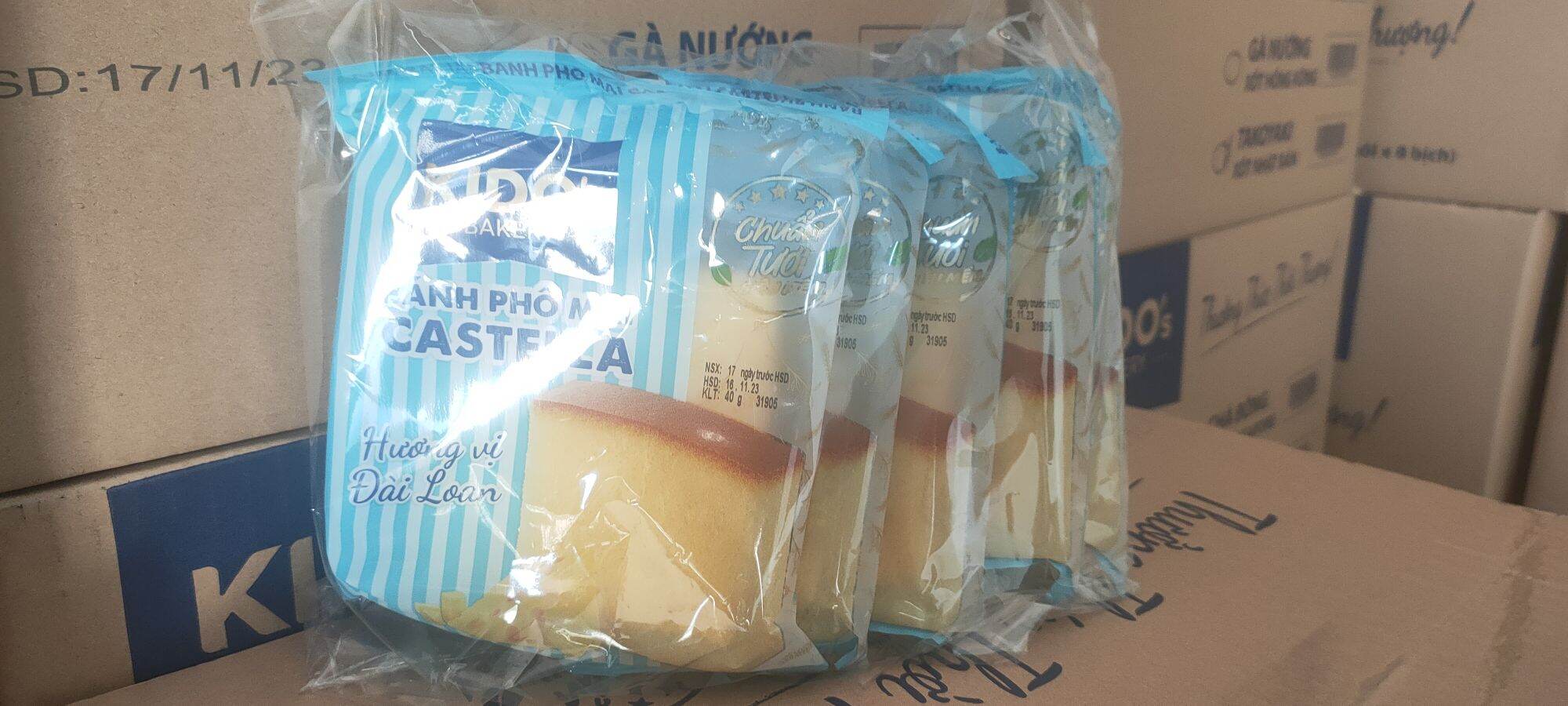combos 5 cái bánh Mì Phomai Castella 40gr KiDo's