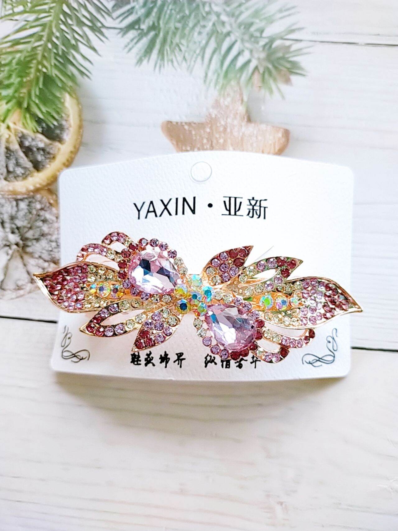 Kẹp tóc phía sau đính đá lấp lánh M002(kẹp 8 phân)