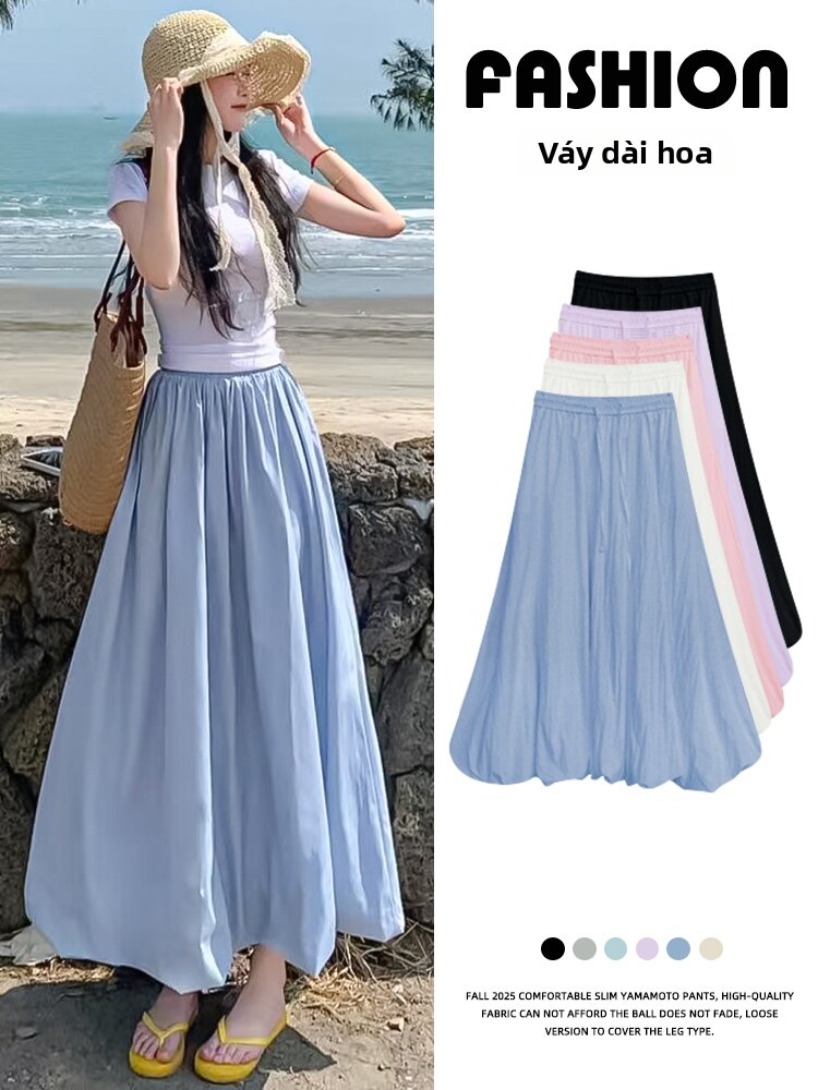 YIFANSHI | Chân Váy Xòe A-line Cao Waisted Mới Thiết Kế Giảm Béo