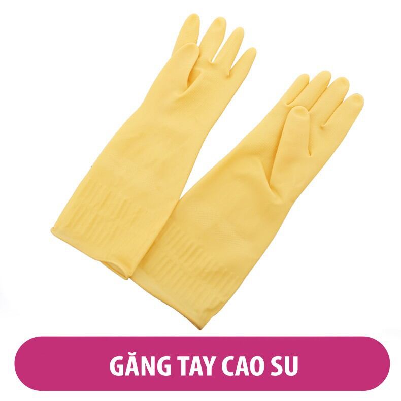 Găng tay rữa chén cao su cao cấp - bao tay cao su dài đủ size