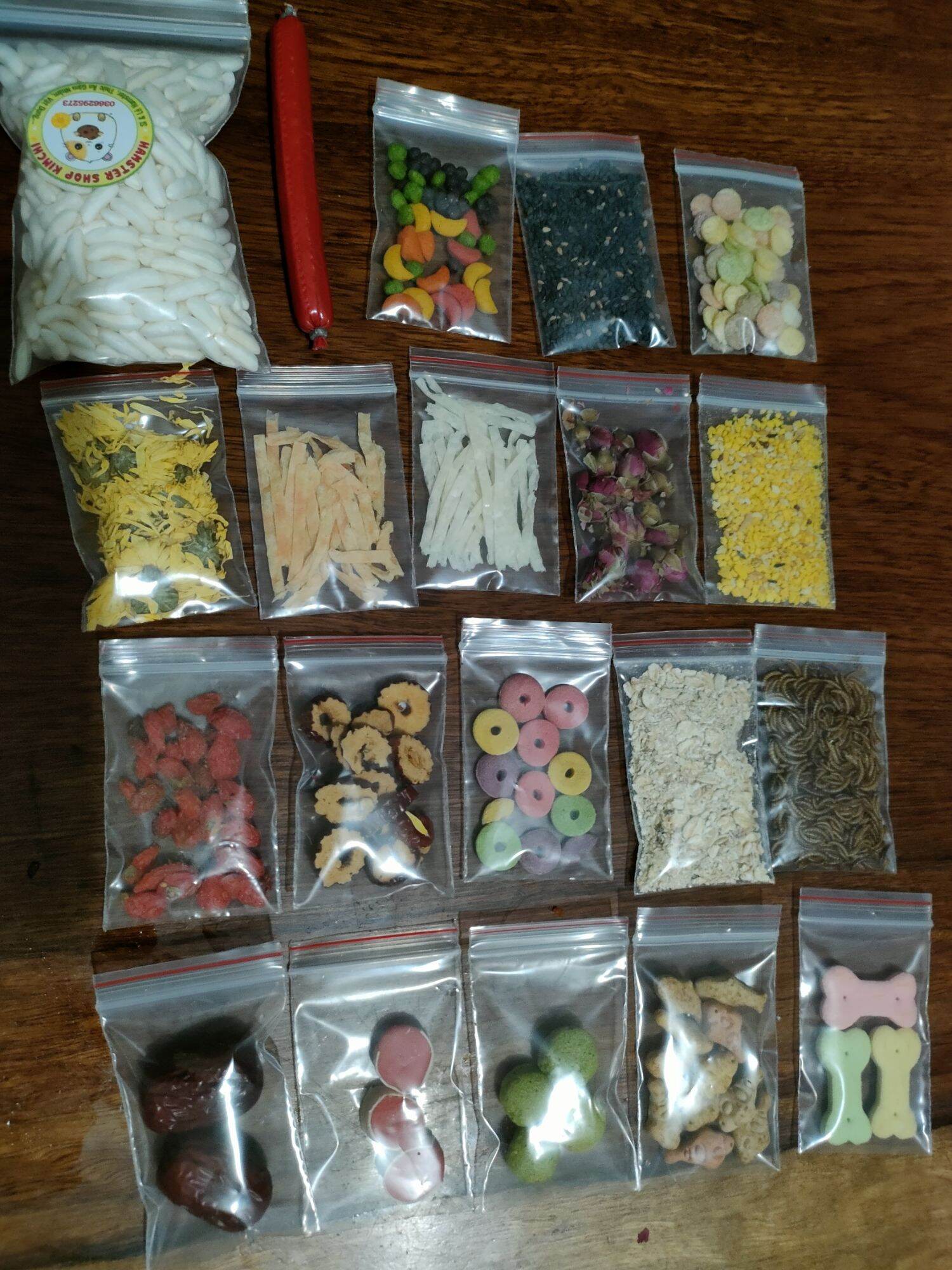 combo 20 gói ăn dặm cho hamster