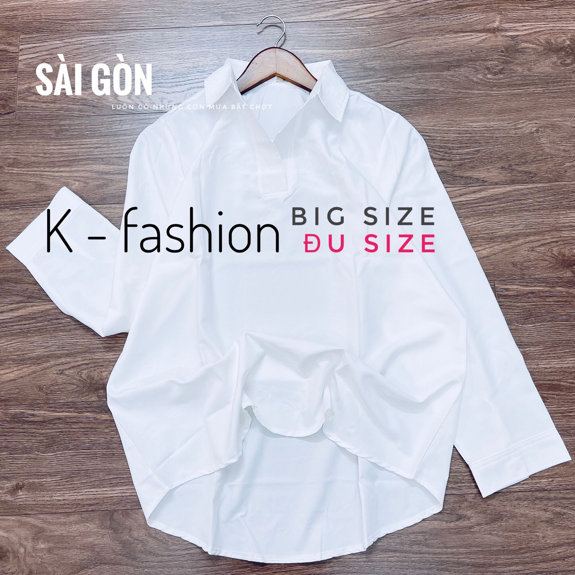 BIG SIZE - ĐỦ SIZE ÁO SƠ MI TRẮNG - Vải mát form rộng