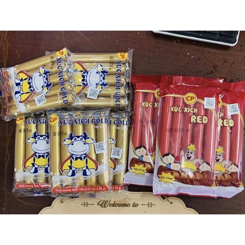 Xúc xích ăn liền red cp tiệt trùng gói 100g