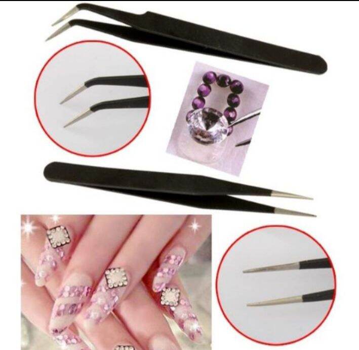 BỘ 2 NHÍP GẮP LINH KIỆN ĐIỆN TỬ VÀ GẮP DÁN GIÃ ĐÁ KIM CƯƠNG GIÚP BẠN THAO TÁC RỂ DÀNG HƠN