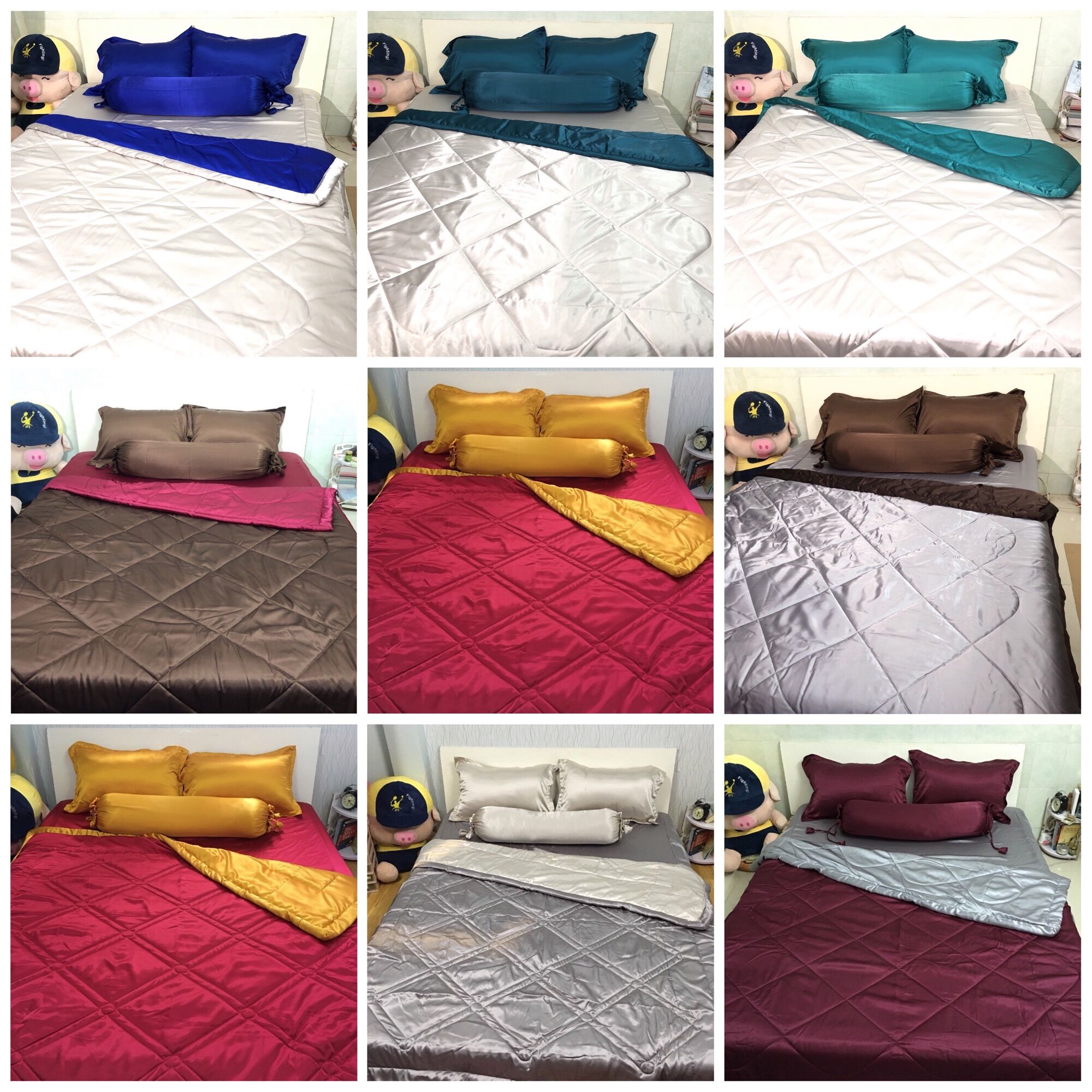 (SALE SẬP SÀN) Mền lẻ chất vải phi lụa cao cấp/ mền phi mềm, mát, sang trọng/ ga gối minh anh/