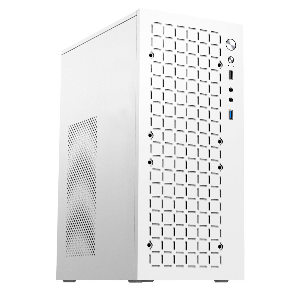 Case máy tính để bàn case máy tính để bàn case máy nhỏ để bàn văn phòng bo mạch chủ matx mini màu trắng/màu hồng