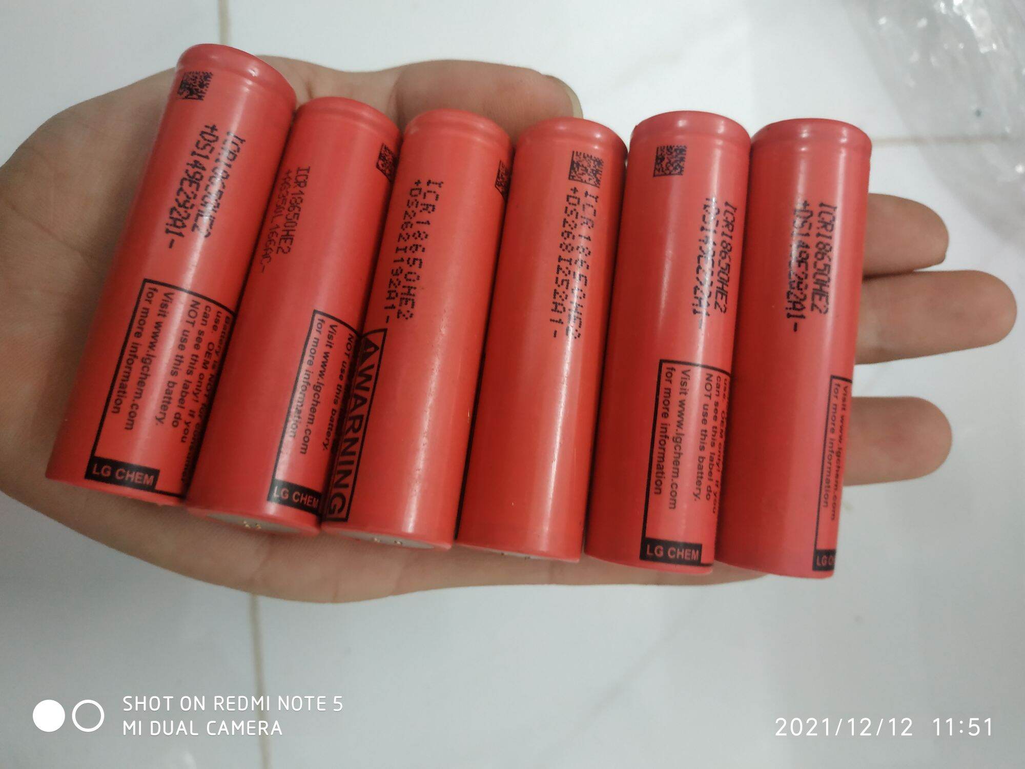 Combo 6 cell pin 18650 LG đã qua sử dụng ( xả 20A - 2.000mah)