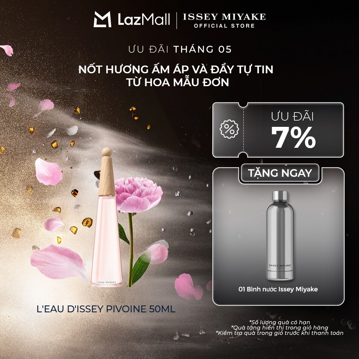Nước hoa nữ Issey Miyake L’Eau d’Issey Pivoine Eau de Toilette Intense 50ml