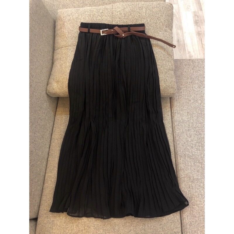 [Oanh BStore] Chân váy xếp ly dáng dài có kèm đai