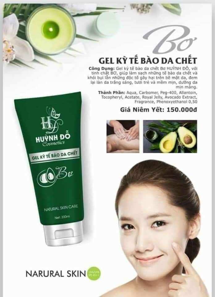 gel tẩy tế bào chết bơ huỳnh đổ