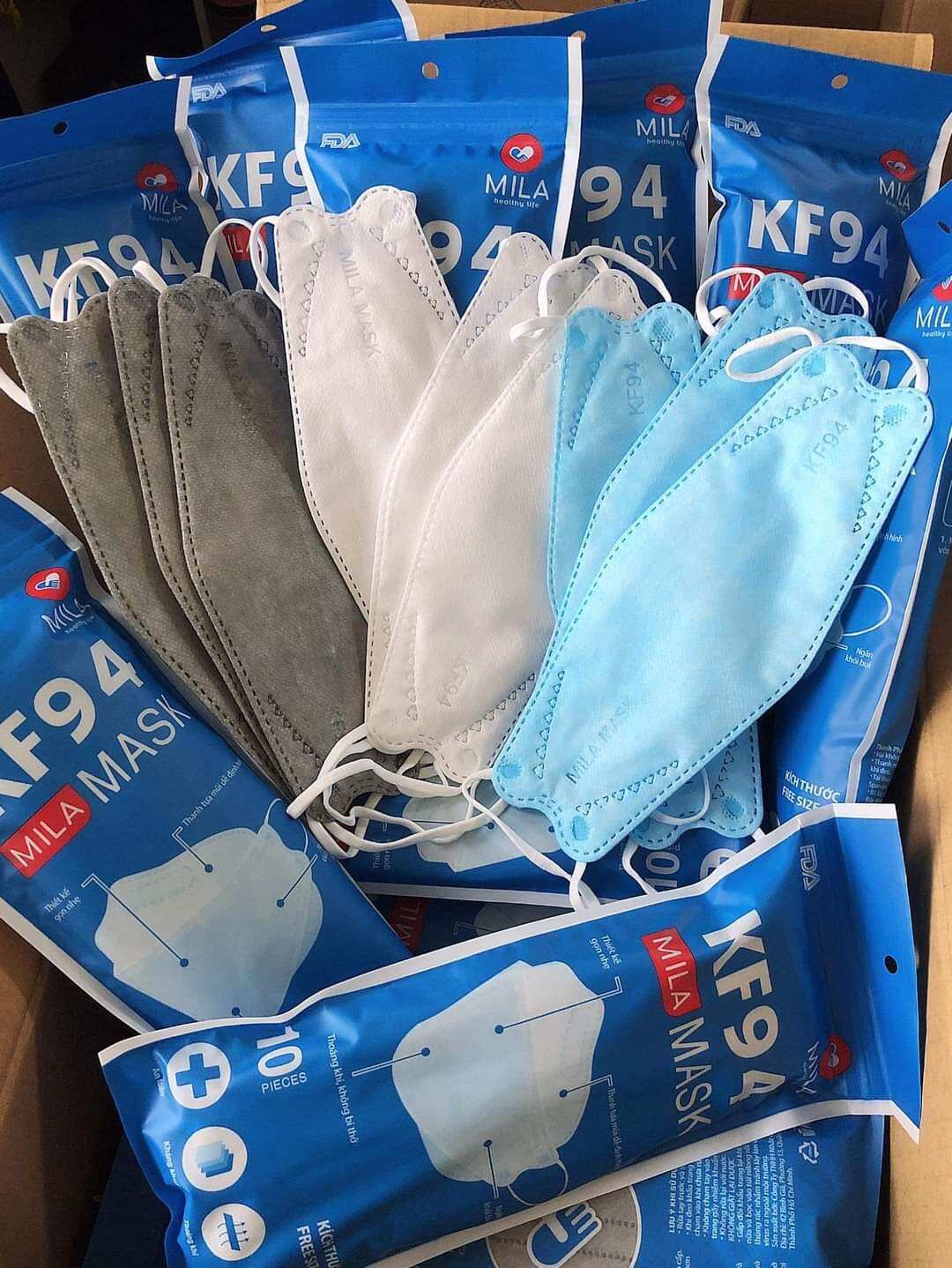1 bịch 10 cái khẩu trang mila mask kf94