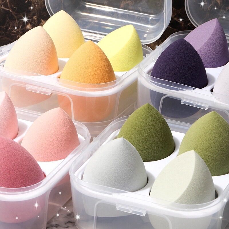 Sét hộp 4 mút trang điểm tán kem nền bb