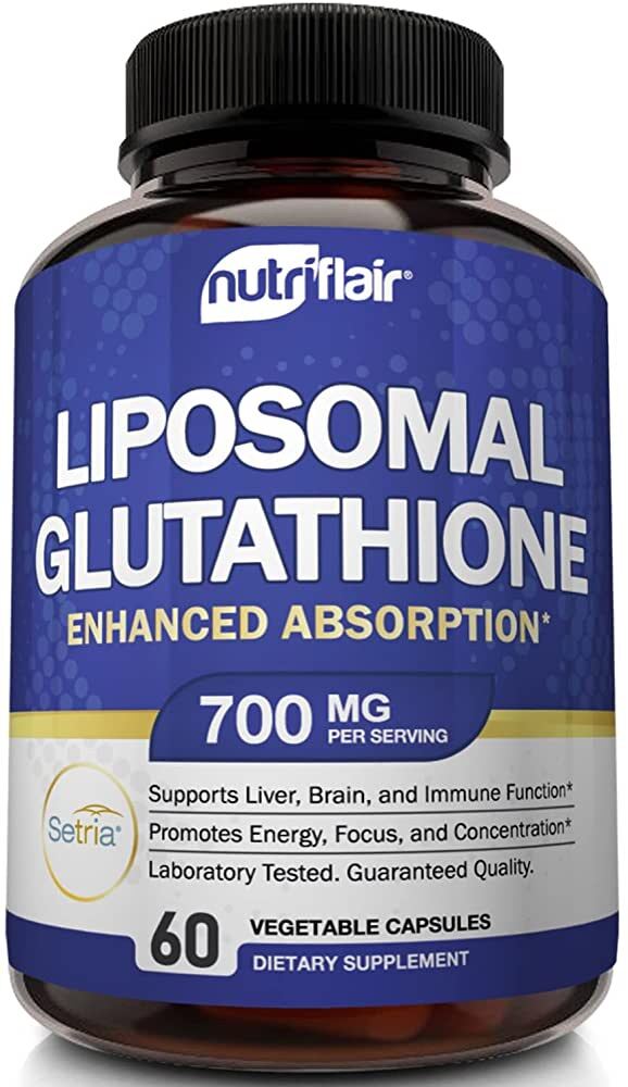 Viên trắng da hấp thụ nhanh NutriFlair Liposomal Glutathione 60 viên USA