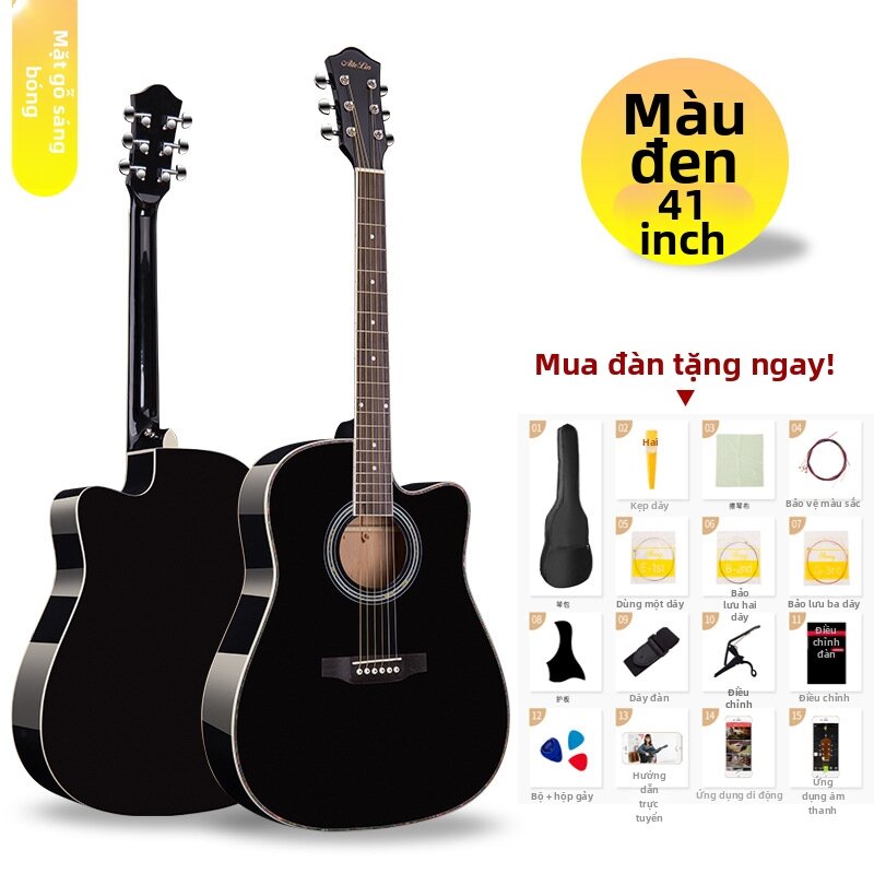AOBIXIONG | Đàn Guitar Acoustic-Electric Dành Cho Người Mới Bắt Đầu 38 inch
