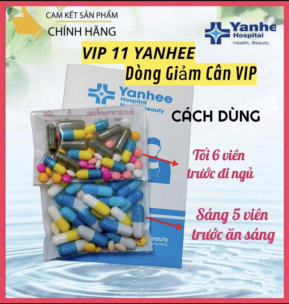 Giảm cân VIP 11 Yanhee cực mạnh-liệu trình 1 tuần[mẫu mới]giảm 5-8kg