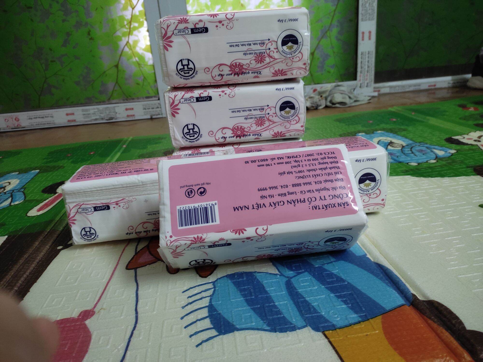 Khăn giấy lụa rút HK 300 tờ / 3 lớp ( Hàng loại 1)