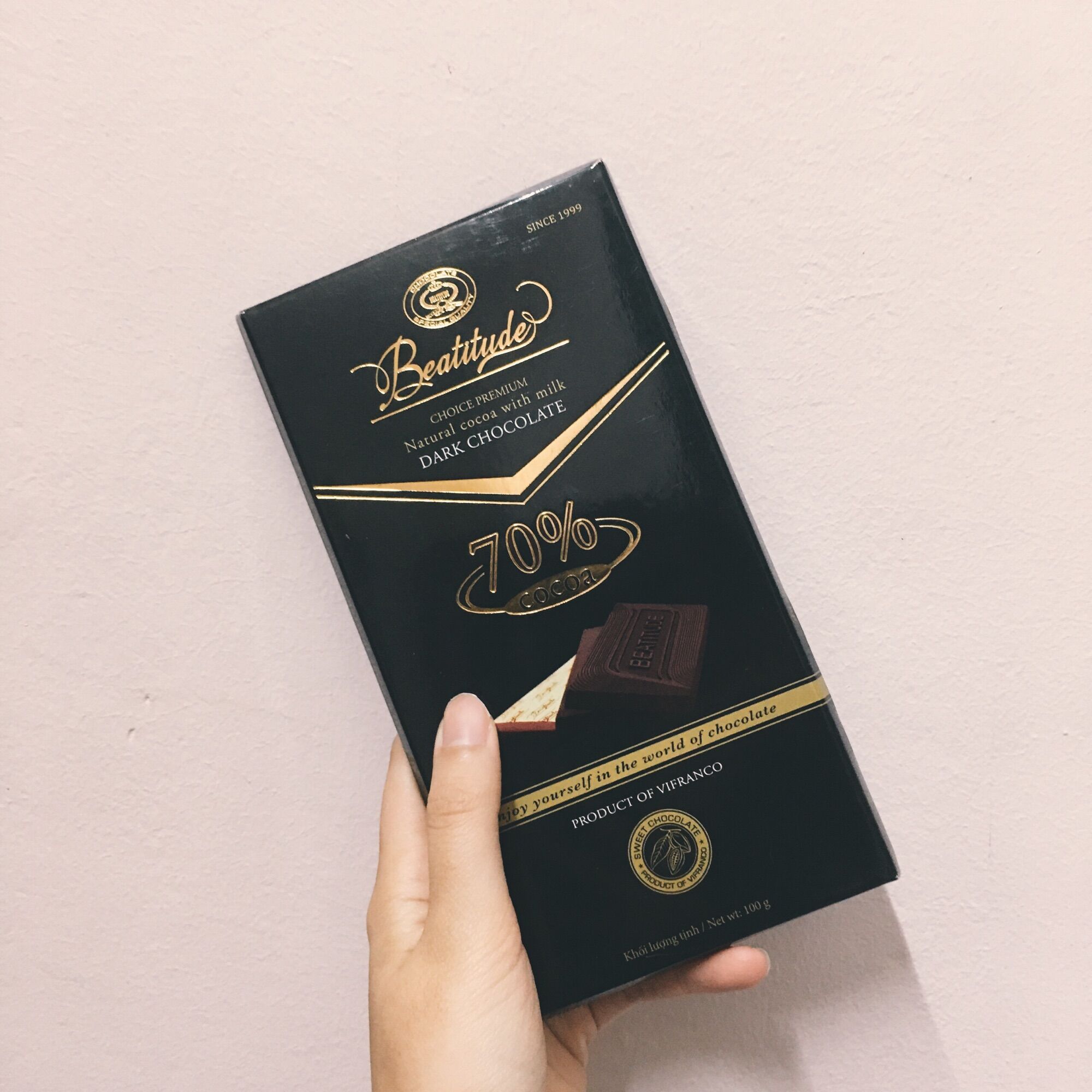 Socola đen beatitude 70% cacao thanh 100g hsd 12/2023