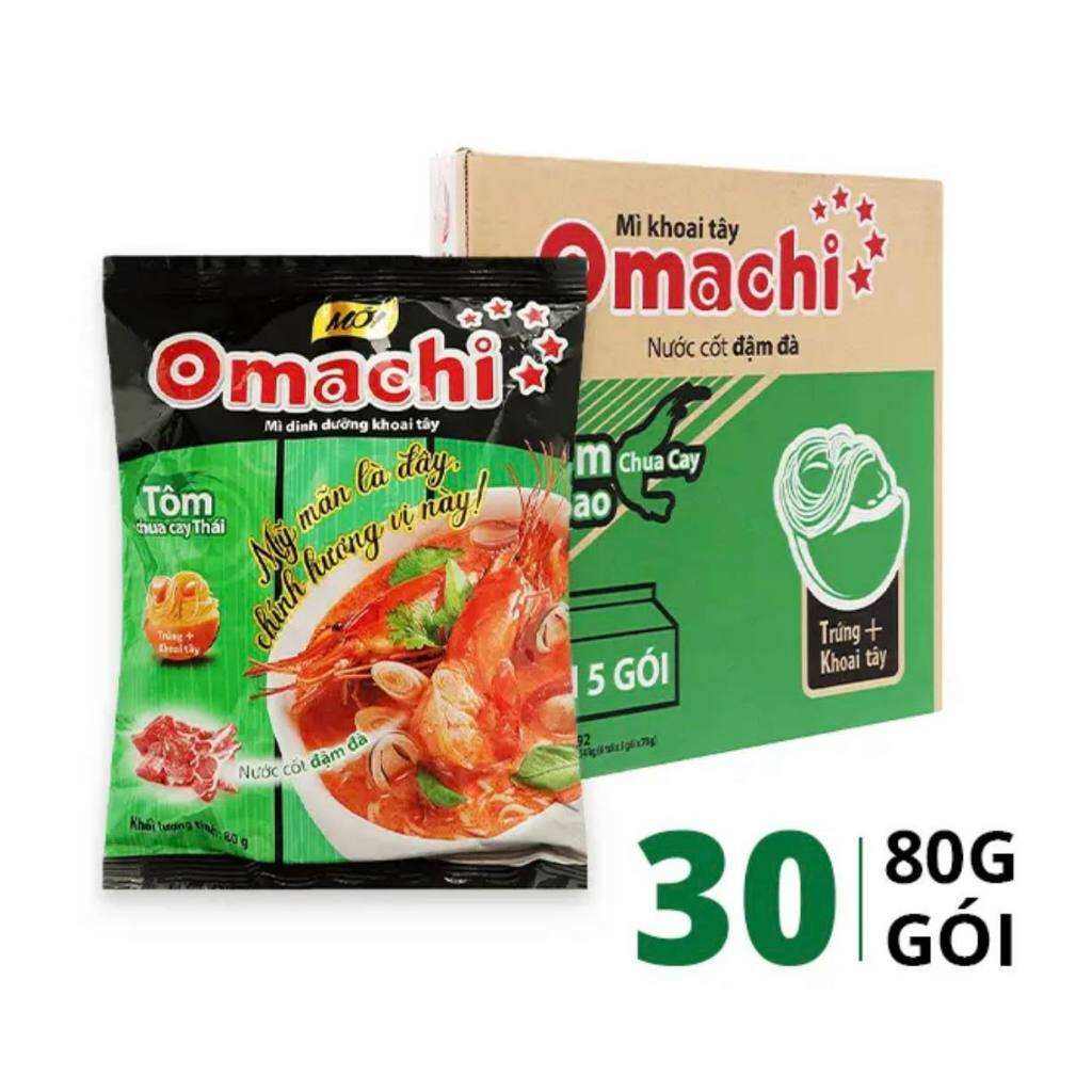 Combo 5 gói mì omachi tôm chua cay