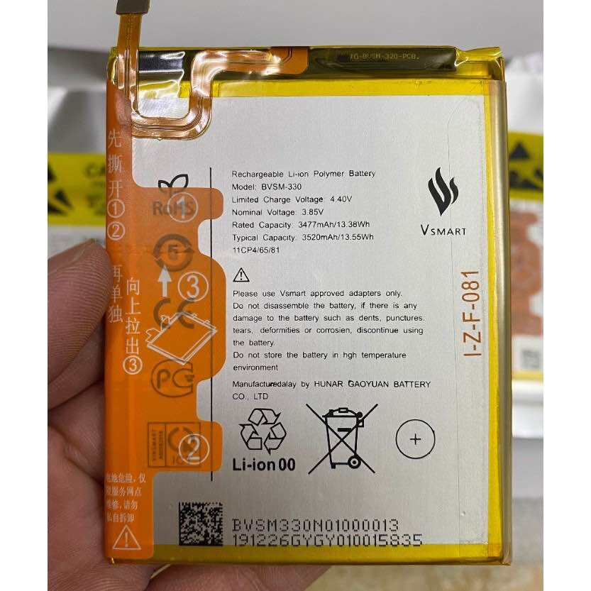 Pin ZIN VSMART Model BVSM330 Dùng Cho Star 3
