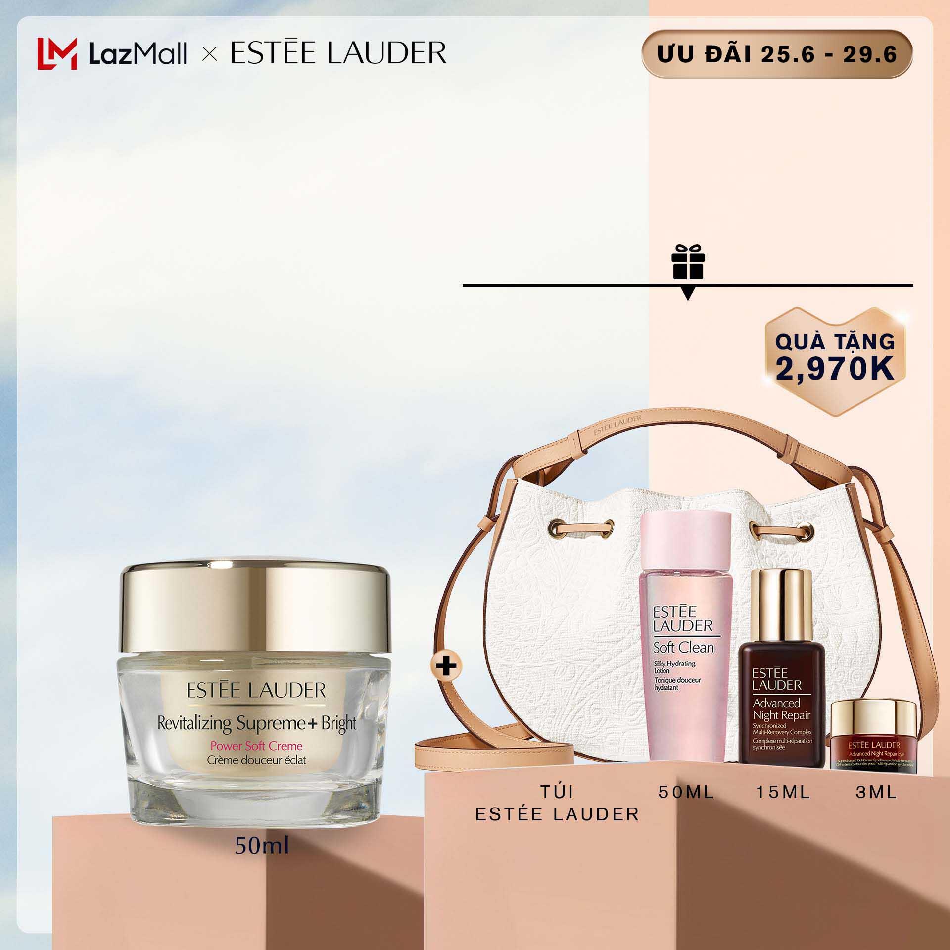 [MỚI] Kem dưỡng trắng Collagen và chống lão hóa Estee Lauder Revitalizing Supreme+ Bright Power Soft Crème - Moisturizer 50ml