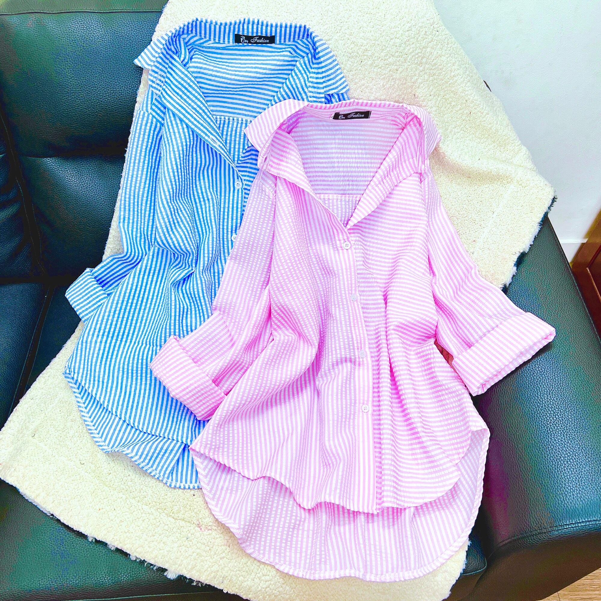 ÁO SƠ MI NỮ SỌC Cotton Thô - BIG SIZE - ĐỦ SIZE