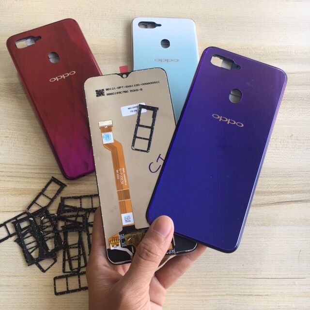 Combo bộ vỏ sườn + màn hình oppo f9 zin hàng cao cấp