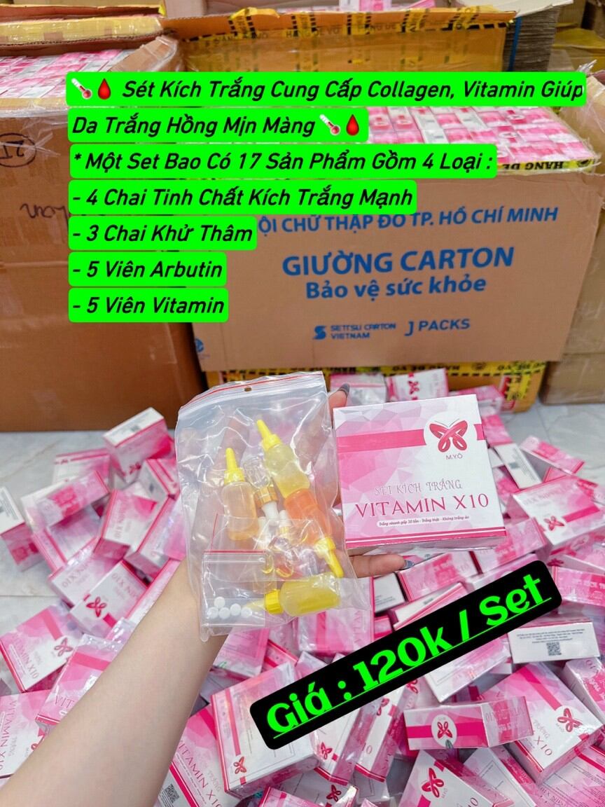 Sét kích trắng vitamin X10 MyÔ