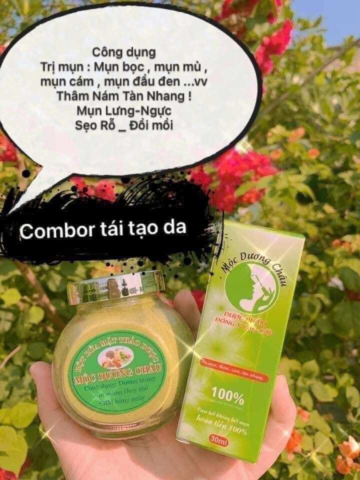 Combo bột rửa mặt + tái tạo Mộc Dương Châu