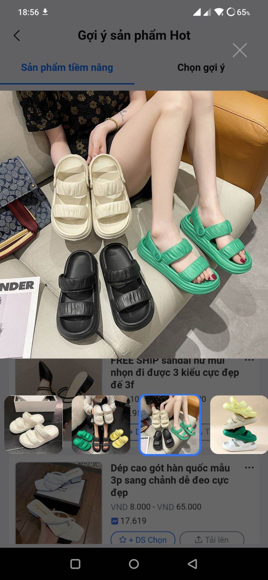 Dép nữ Sandal nữ Quai NHún chiệu liệu nhựa EVA dép quai hậu nữ đi học siêu