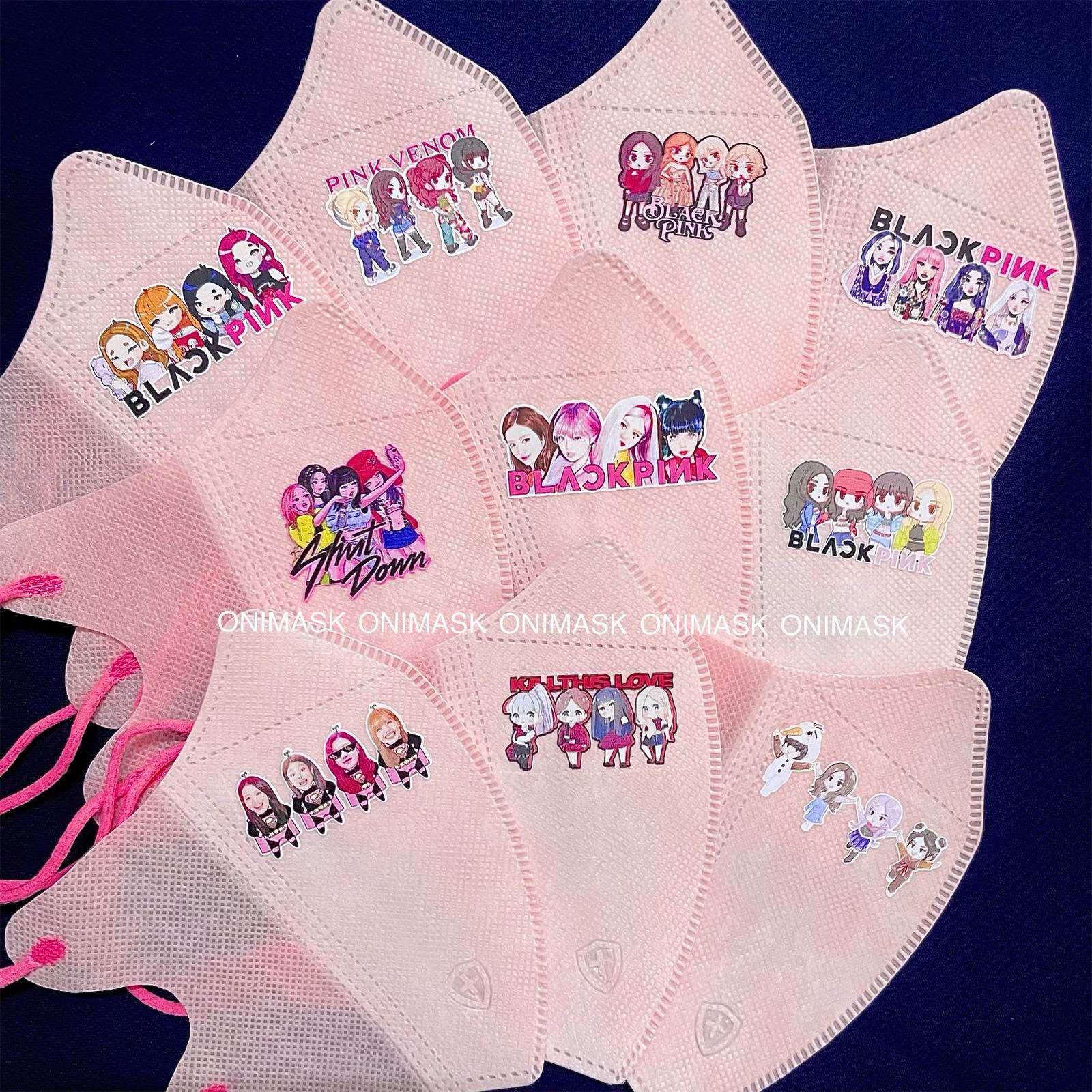 Khẩu trang idol Kpop BLACKPINK hình Chibi dễ thương (50 cái)