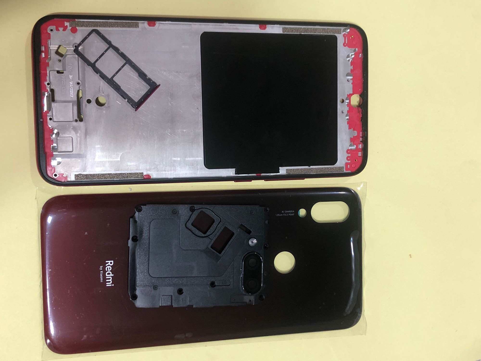 Vỏ redmi 7 full bộ-khay sim +kính cam