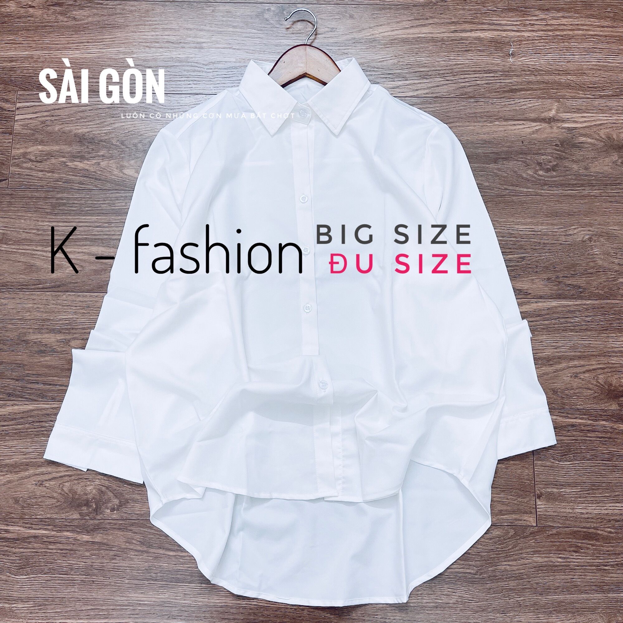 BIG SIZE - ĐỦ SIZE ÁO SƠ MI TRẮNG - Vải mát form rộng