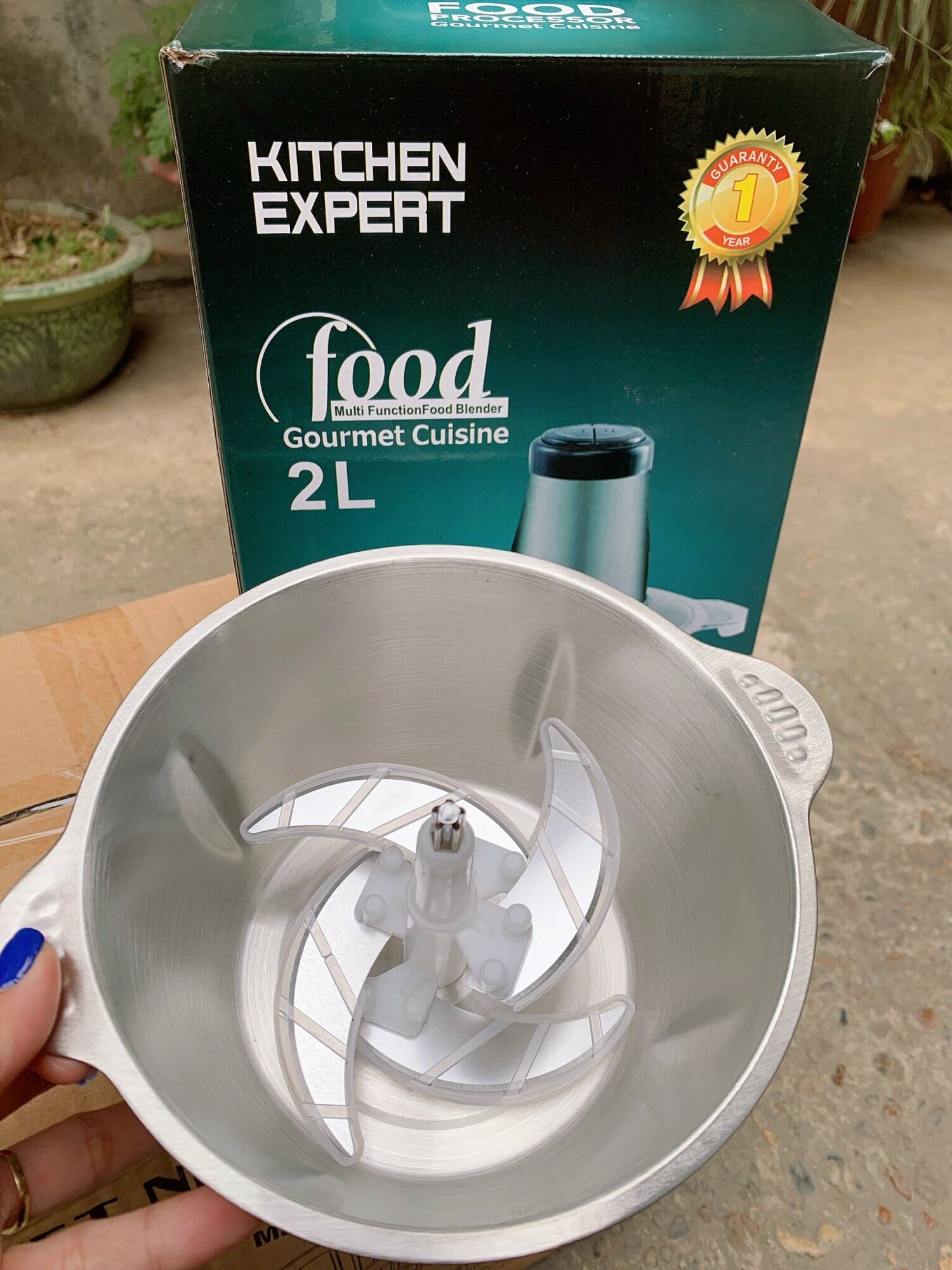 Máy xay inox 2L