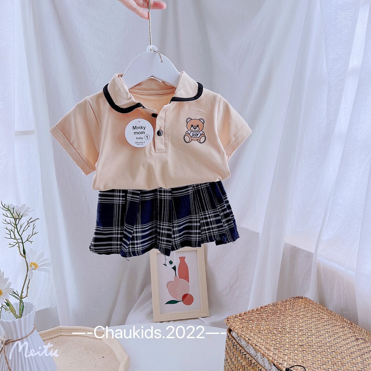 set cặp váy cổ polo đuôi cá và set áo,.chân váy