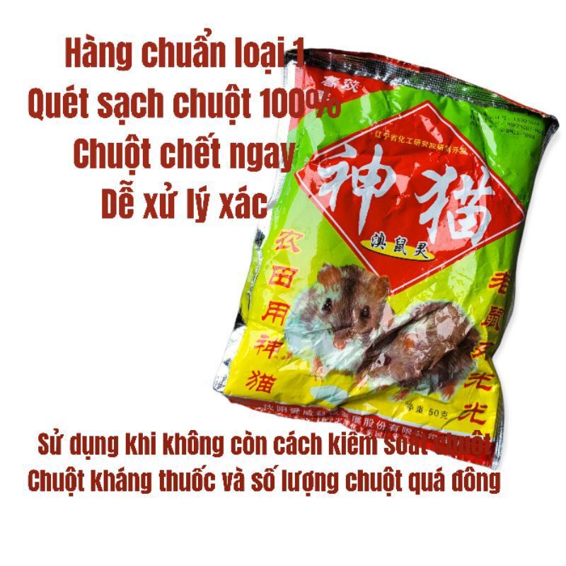  COM BO.10 GÓI Thuốc Diệt Chuột Trộn Sẵn Trung Quốc chết nhanh 5 phút 