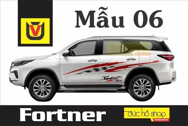 TEM XE FORTUNER { 6 MẪU CỰC ĐẸP}