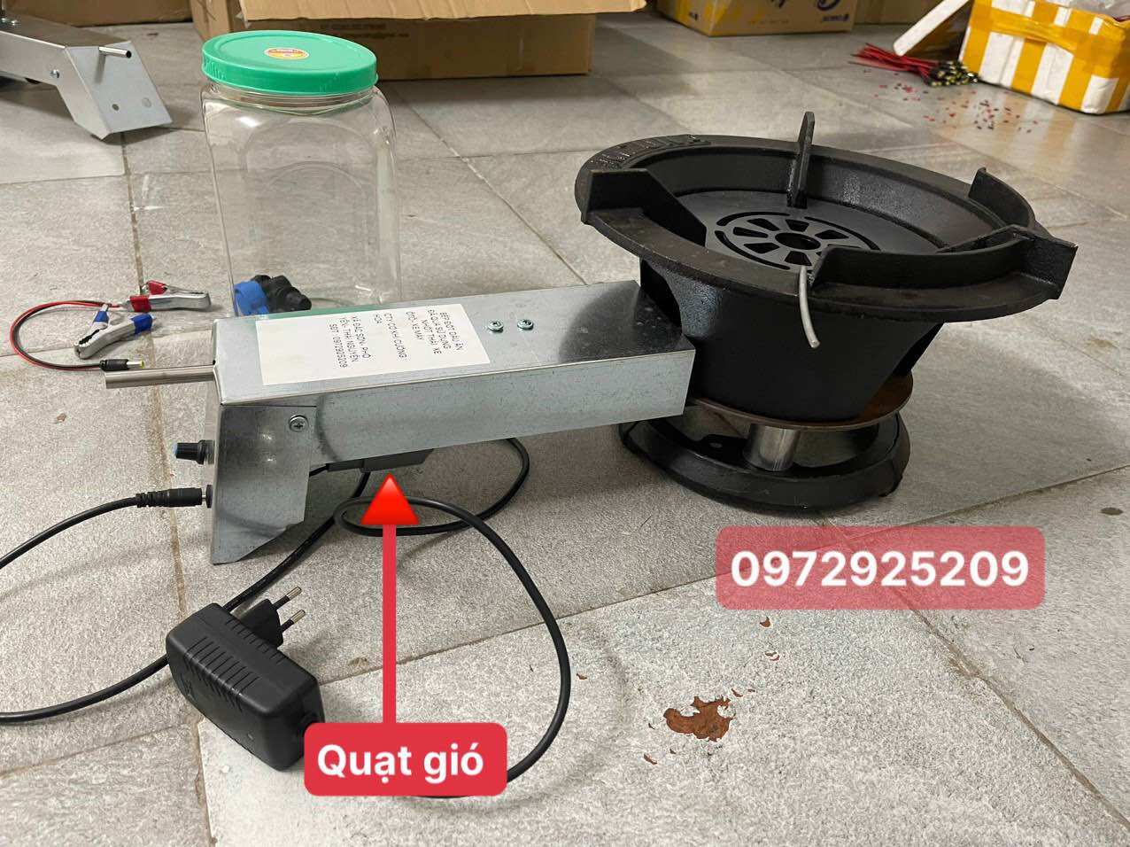 Bếp dầu thải D32 vỏ gang đúc 2 lớp loại dày