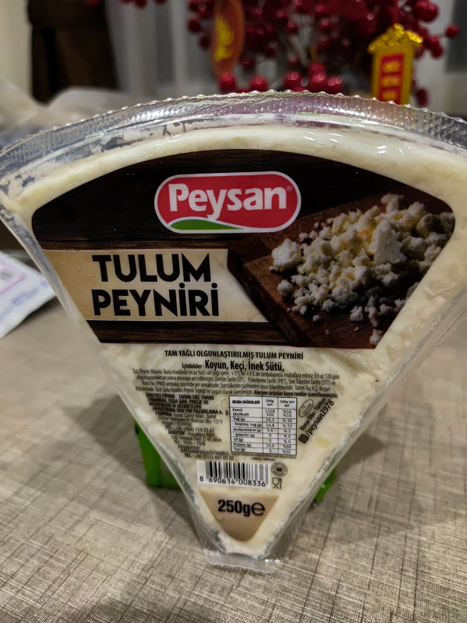 Turkish Tulum White Cheese 250 Gr Peysan