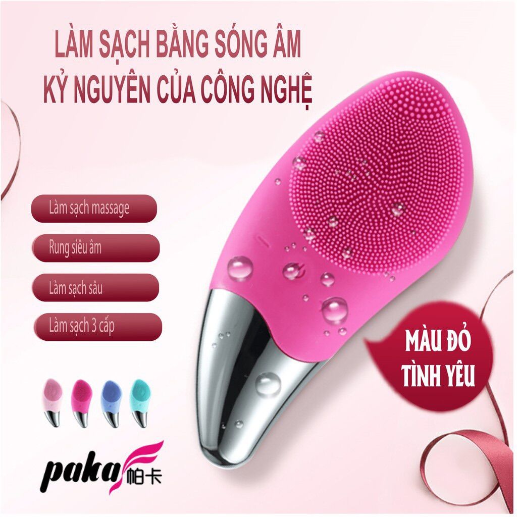 Máy rửa mặt 3 trong 1 sonic facial - máy rửa mặt sóng siêu âm mẫu mới 2022