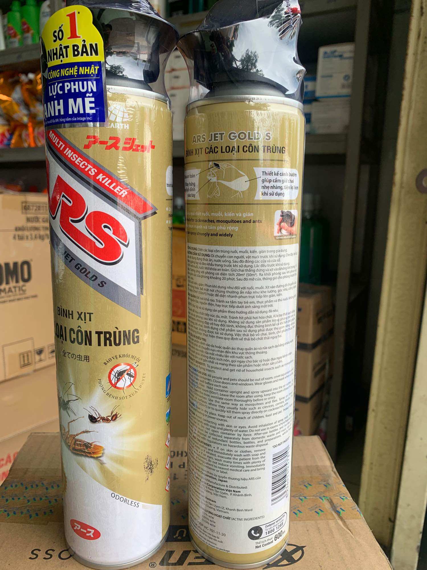 Bình xịt côn trùng không mùi chai 600ml combo 2 chai