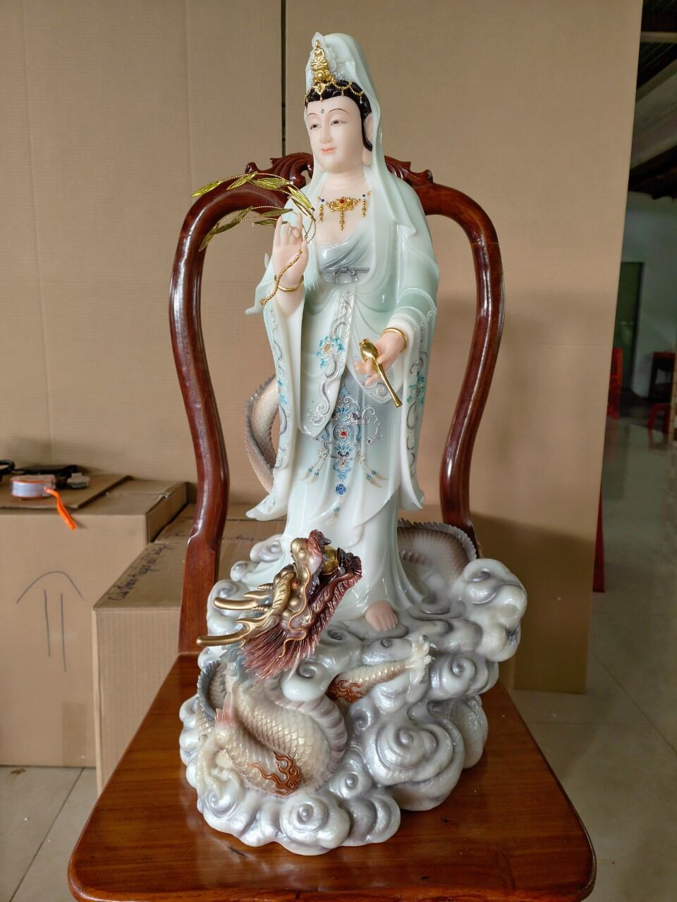 Tượng Quan Âm Nam Hải cao 70cm