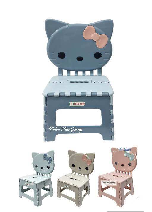 Ghế Xếp Tựa Lưng Mèo Kitty cho bé