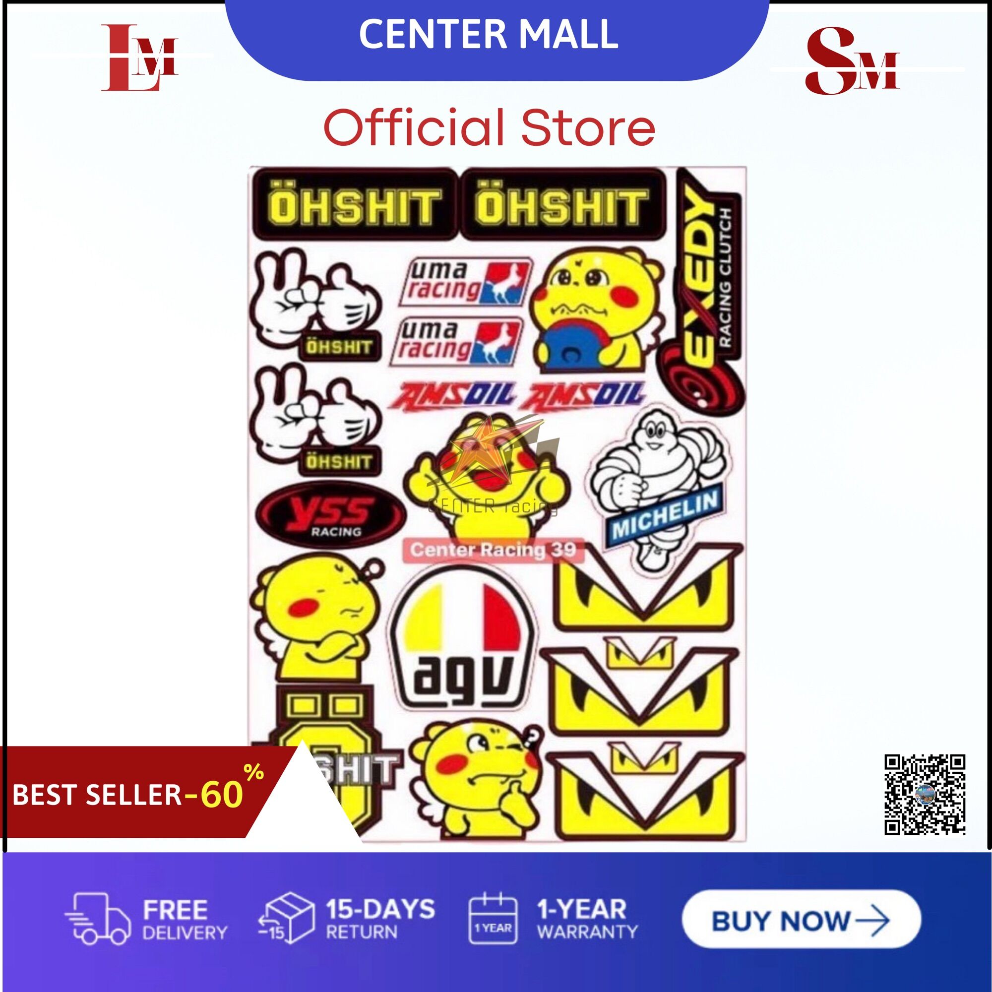 Tem crom 7 màu 21 logo HÀNG XỊN