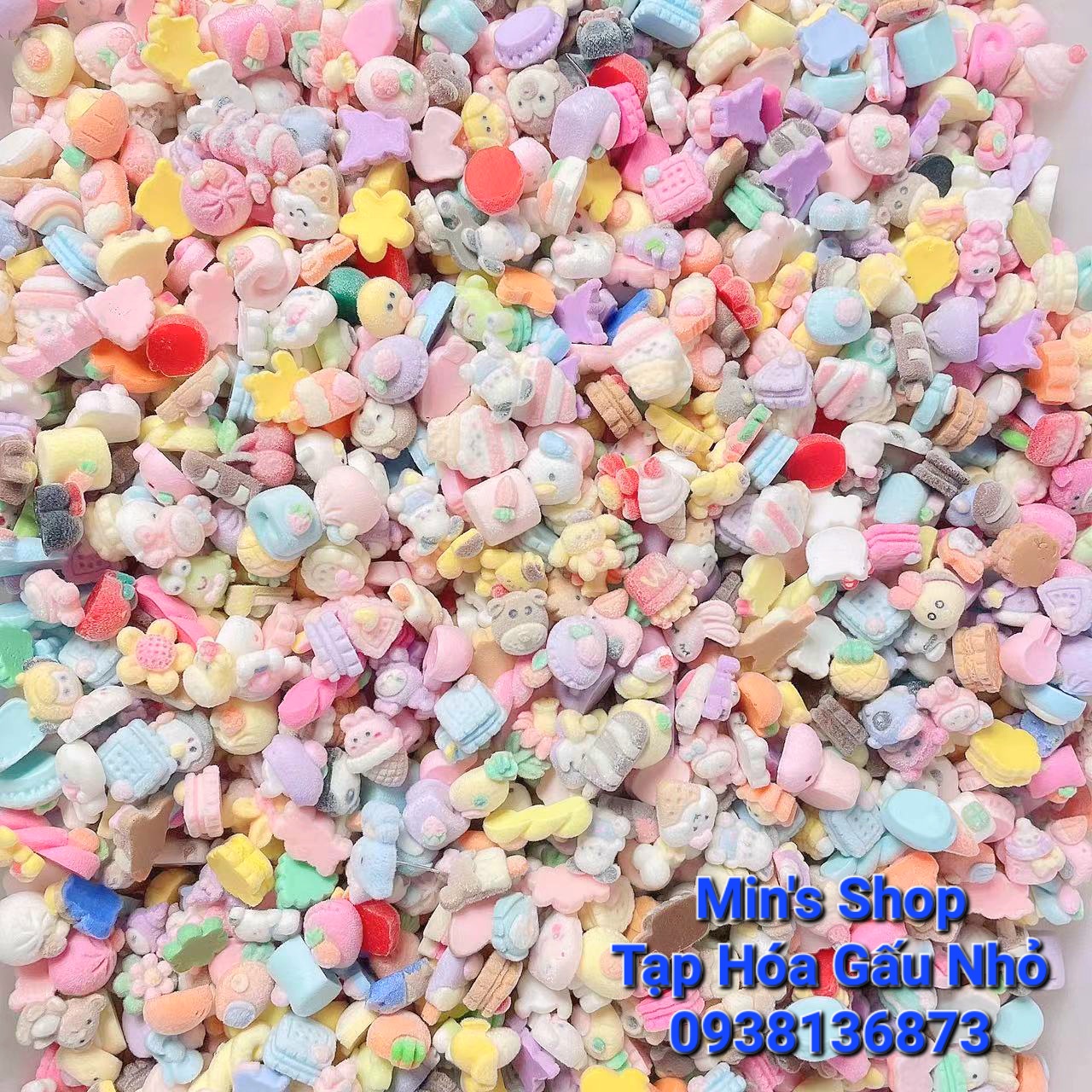 Set 100 charm nhung/charm lông siêu đẹp, độc, lạ